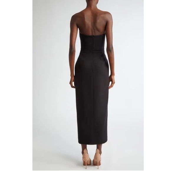 NEW ISRAELLA KOBLA Black IMAN Strapless CUTOUT Boning COCKTAIL Midi DRESS 10 - Picture 12 of 15